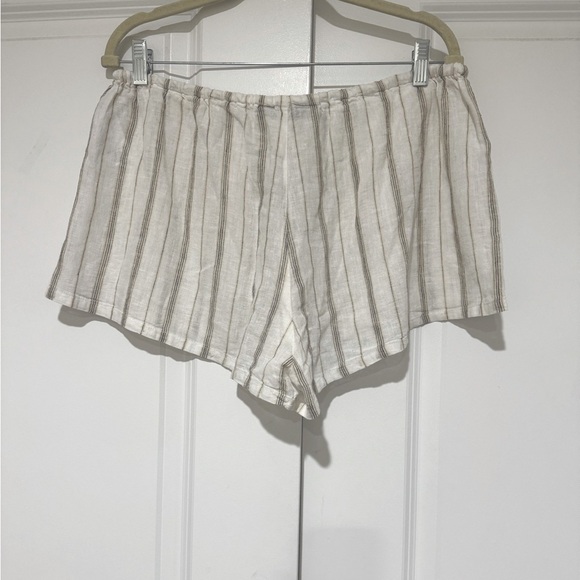 J Crew NWT Featherweight linen-blend beach short in stripe SZ L - Picture 6 of 7